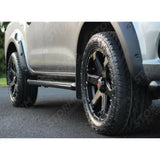 Double Cab Running Boards Side Steps STX Style Pair Black For Nissan Navara Np300 2016 On