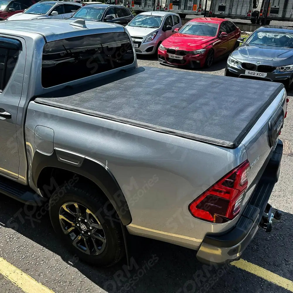 Double Cab Soft Tri-fold Tonneau Cover For Toyota Hilux 2016 On