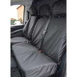 Driver And Front Double Passenger Seat Covers Black For Mercedes Vito 2015 On