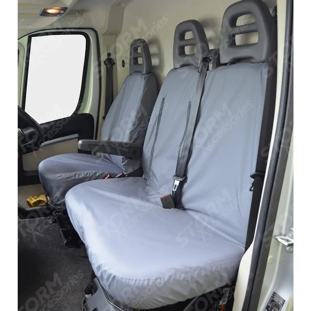 Driver Seat And Front Double Passenger Grey For Citroen Relay Van 2006-2022