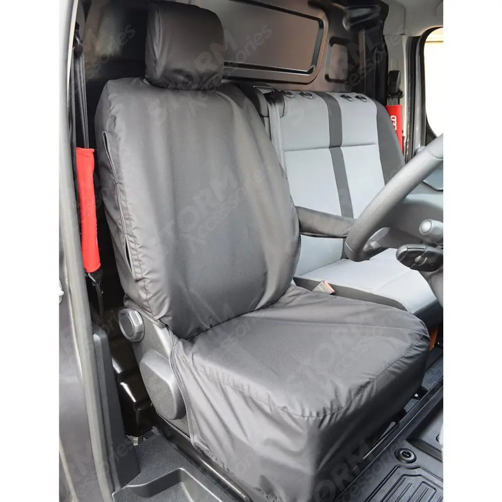 Driver Seat Cover Black For Citroen Dispatch Van 2016 On