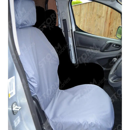 Driver's Seat Cover No Armrest Grey For Citroen Berlingo - Peugeot Partner - 2008-2018