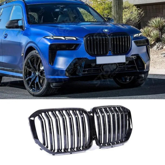 Dual Slat Upgrade Front Grill In Gloss Black For Bmw X7 G07 2018 On