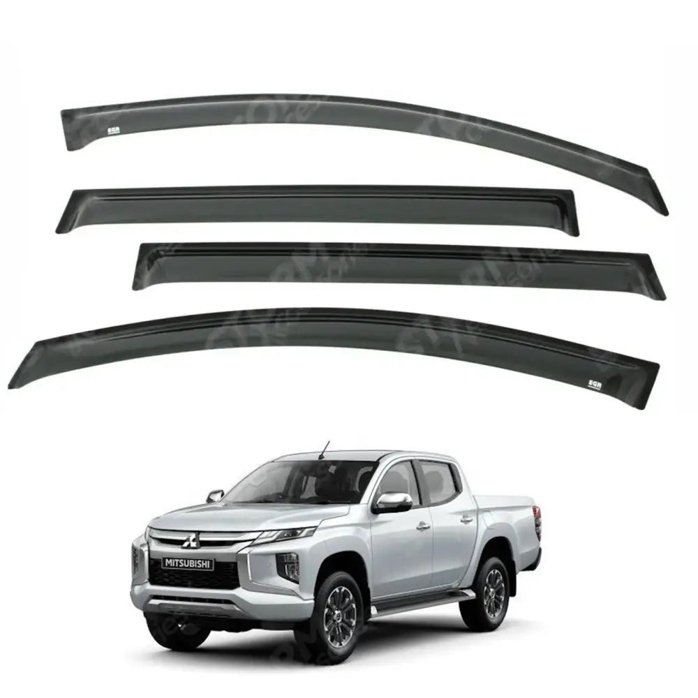 EGR Quad Wind Deflectors External Fit For Mitsubishi L200 2024+ - Wind Deflectors