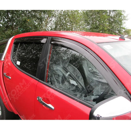 Egr Quad Wind Deflectors External Fit For Mitsubishi L200 Double Cab 2006-2015