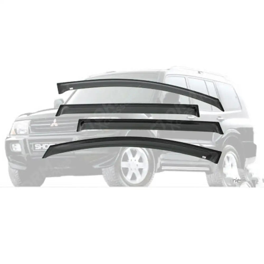 Egr Quad Wind Deflectors External Fit For Mitsubishi Shogun 2000 - 2014