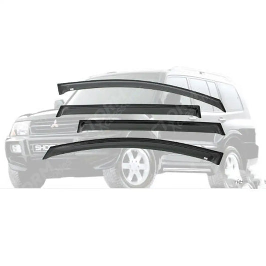 Egr Quad Wind Deflectors External Fit For Mitsubishi Shogun 2000 - 2014