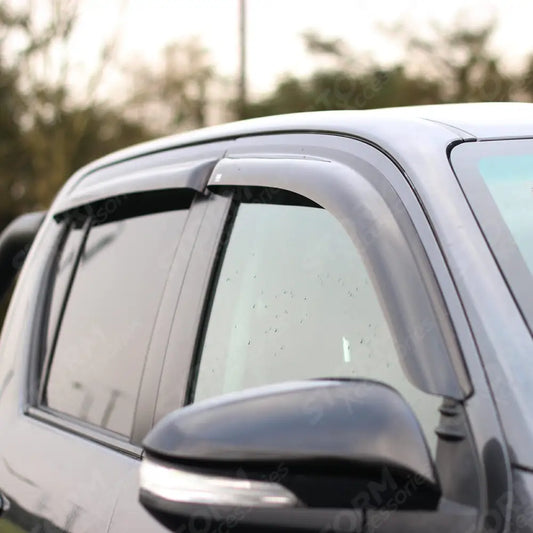Egr Quad Wind Deflectors External Fit For Toyota Hilux Double Cab 2016 On