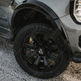 EGR Wheel Arch Kit Smooth Gloss Black Finish 6 Pcs For Ford Ranger 2023 On Double Cab