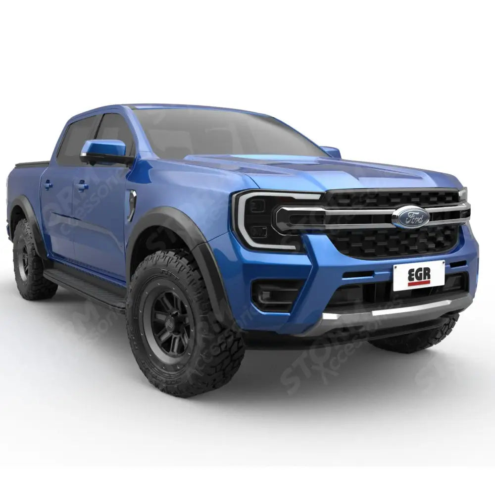 EGR Wheel Arch Kit Smooth Matt Black Finish 6 Pcs For Ford Ranger 2023 On Double Cab