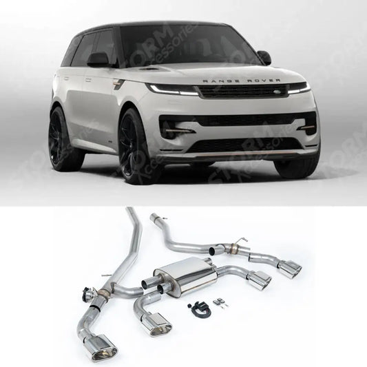 Exhaust System For Range Rover Sport L461 2023+ - P460/510/550e 3.0 i6 Plug In Hybrid Milltek Sport Cat Back Polished Ovals