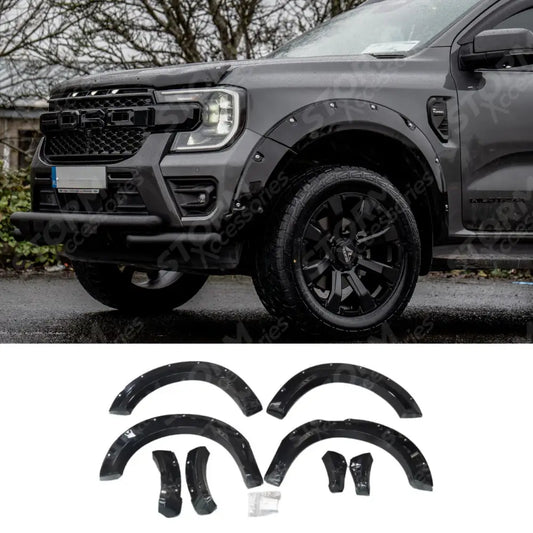 Extreme Wheel Arches In Gloss Black For Ford Ranger 2023 On