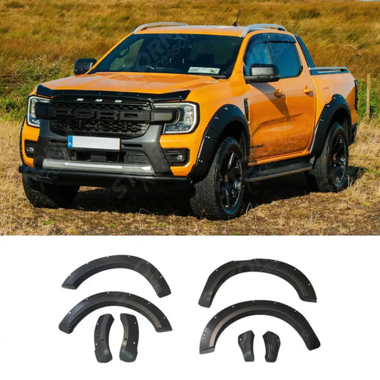 Extreme Wheel Arches In Matt Black For Ford Ranger 2023 On
