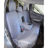 Fiat Fullback 2016 On Double Cab Rear Seat Covers - Grey