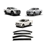 Fiat Fullback - Mitsubishi L200 - 2015 On - Double Cab Quad Stx Wind Deflectors - 4pcs - External Fit - D010