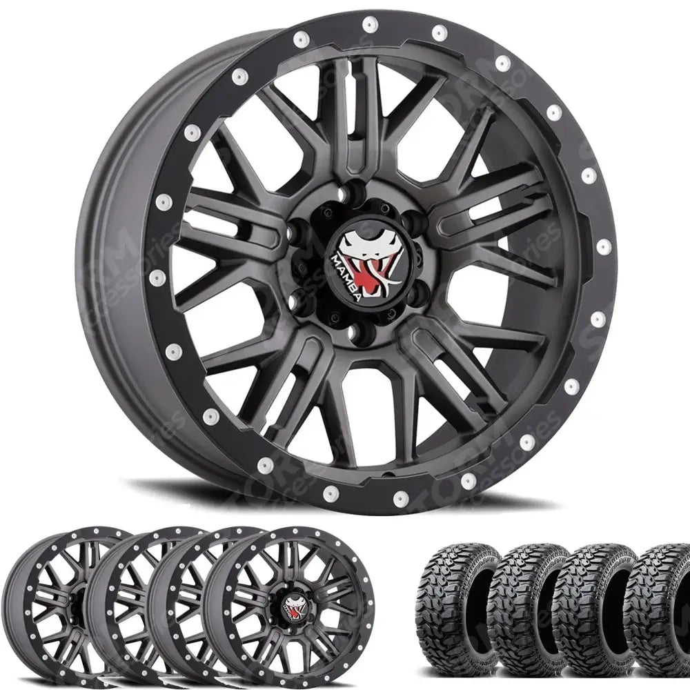 Ford Ranger 2012+ & 2023+ 18" Wheel & Tyre Package Mamba M25 With Radar MT Tyres