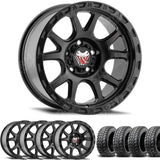 Ford Ranger 2012+ & 2023+ 18" Wheel & Tyre Package Mamba M27 With Radar MT Tyres