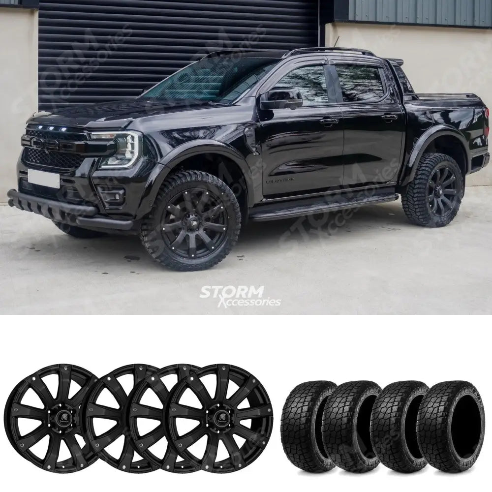 Ford Ranger 2012+ & 2023+ 20" Wheel & Tyre Package Tomhawk UTE With Radar Tyres