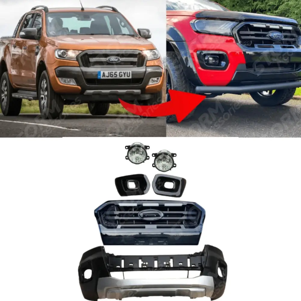 Ford Ranger 2016 - 2020 Wildtrak Upgrade Front Bumper And Grill Kit