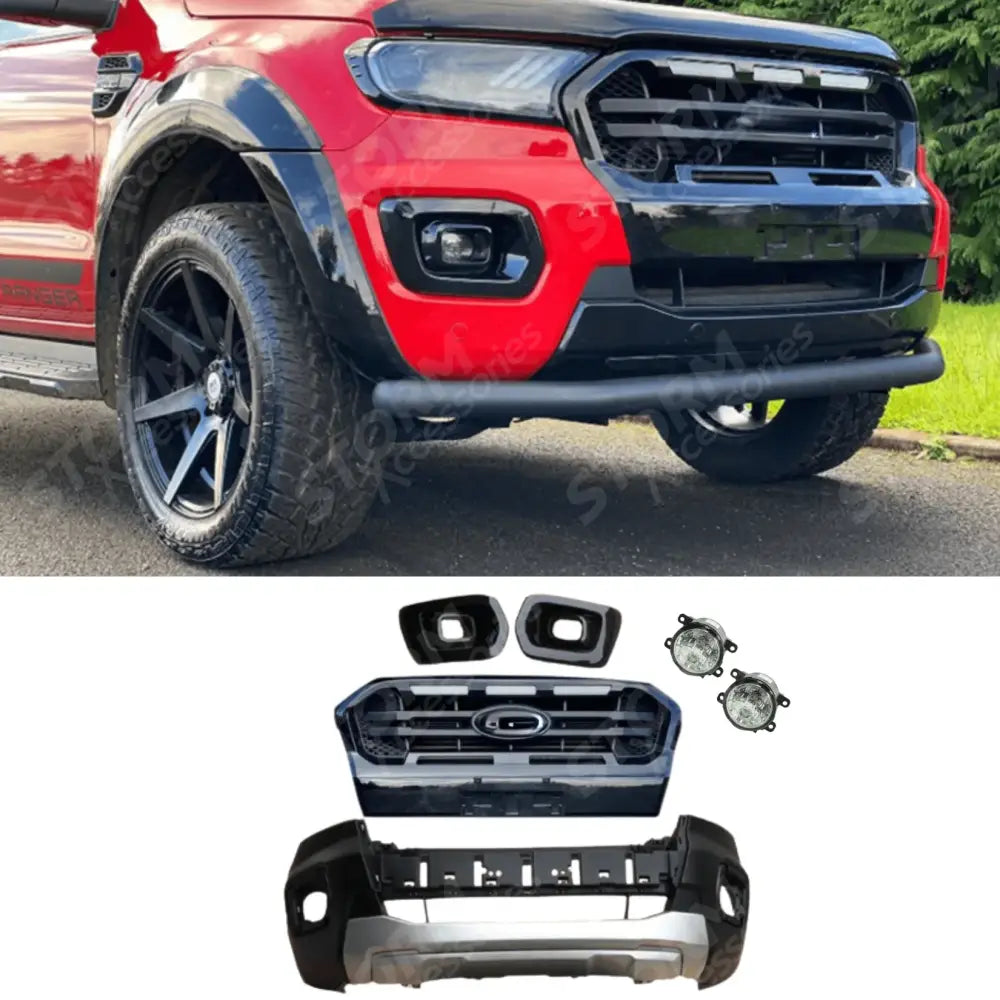 Ford Ranger 2016 - 2020 Wildtrak Upgrade Front Bumper And Grill Kit