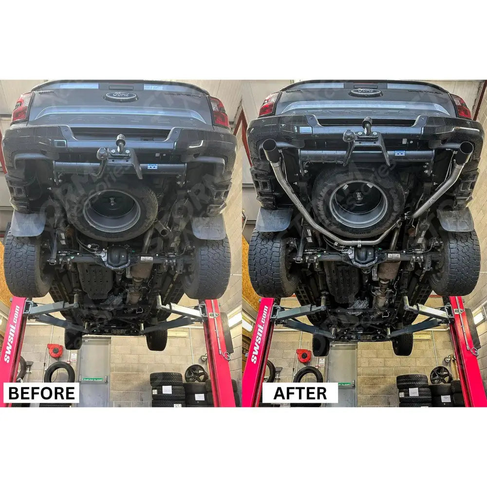 Ford Ranger 2022+ 2.0TDCI 205PS Milltek Sport Axle Back 'Raptor Look' Exhaust System