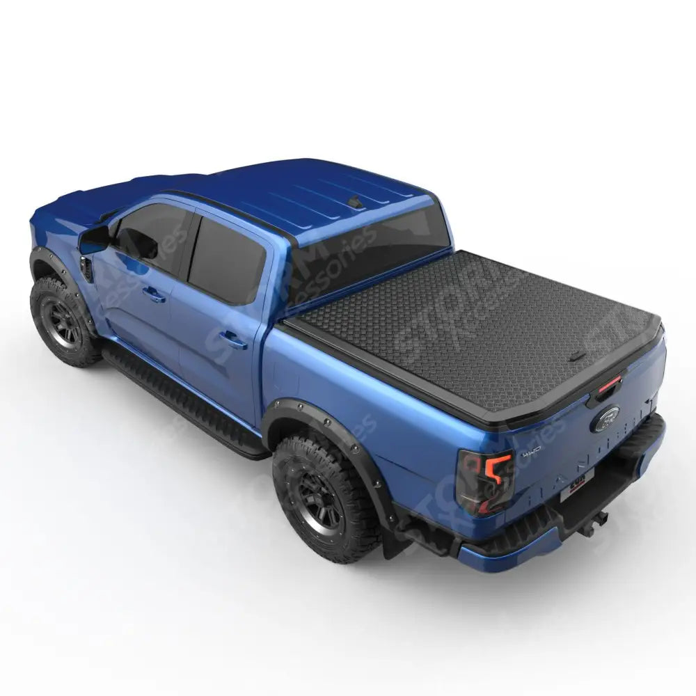 Ford Ranger 2023 On Double Cab Egr Aluminium Tonneau Cover - Black Finish