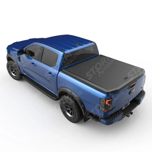 Ford Ranger 2023 On Double Cab Egr Aluminium Tonneau Cover - Black Finish