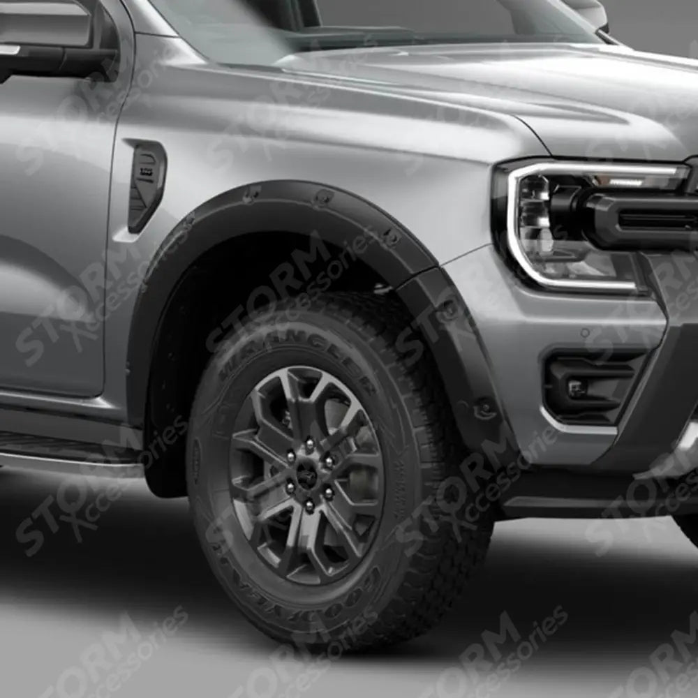 Ford Ranger 2023 On Double Cab EGR Wheel Arch Kit Bolt Look Matt Black Finish - 6 Pcs