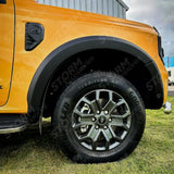 Ford Ranger 2023 On Double Cab EGR Wheel Arch Kit Smooth Matt Black Finish - 6 Pcs