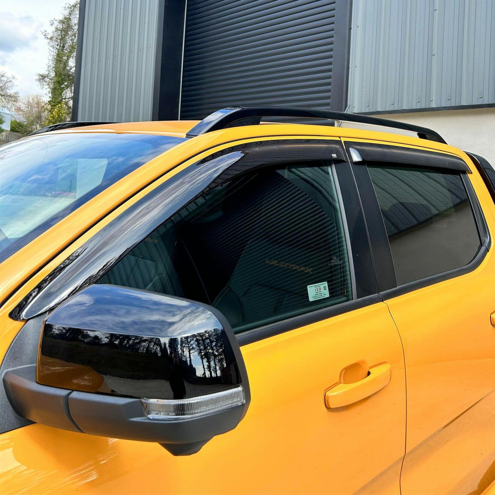 Ford Ranger Double Cab & Vw Amarok 2023 On - Egr Wind Deflectors External Fit - Dark Smoke