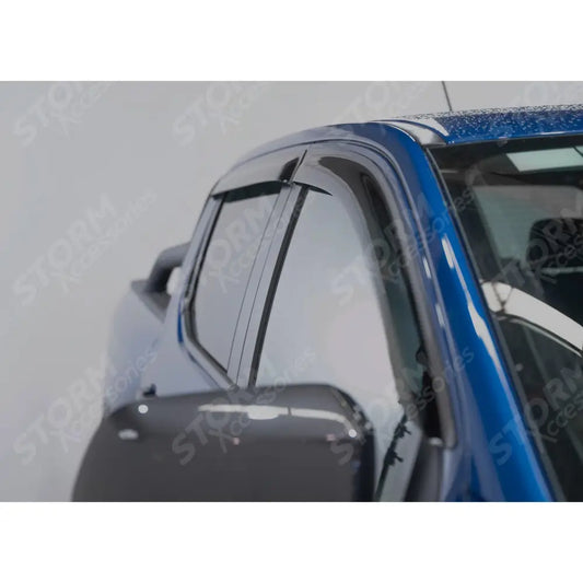 Ford Ranger Double Cab & Vw Amarok 2023 On - Egr Wind Deflectors External Fit - Dark Smoke