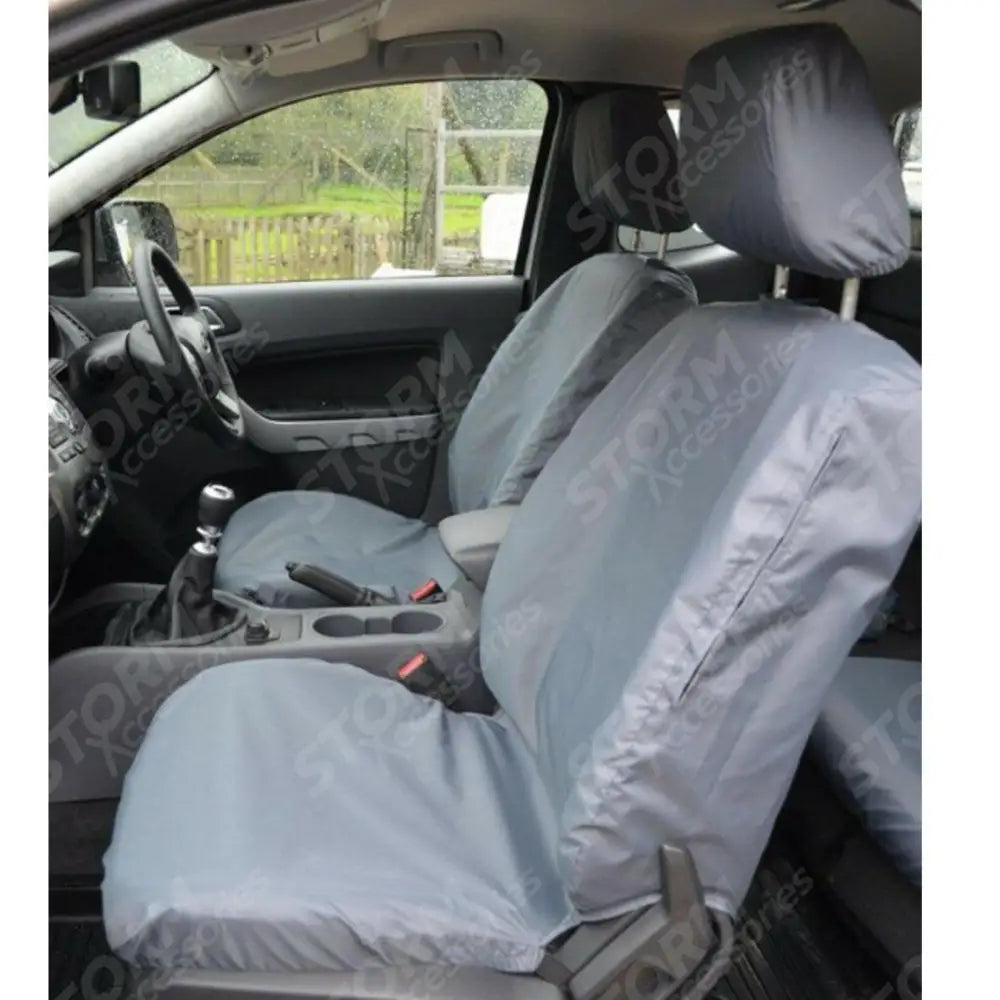 Ford Ranger Raptor 2019 On Front Seat Covers - Pair - Grey