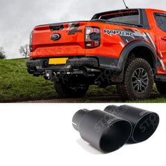 Ford Ranger Raptor 2023 on 3.0 V6 Twin Turbo Milltek Sport Cat Back Exhaust System GT-115 Cerakote Black
