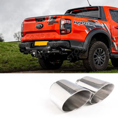 Ford Ranger Raptor 2023 on 3.0 V6 Twin Turbo Milltek Sport Cat Back Exhaust System GT-115 Polished