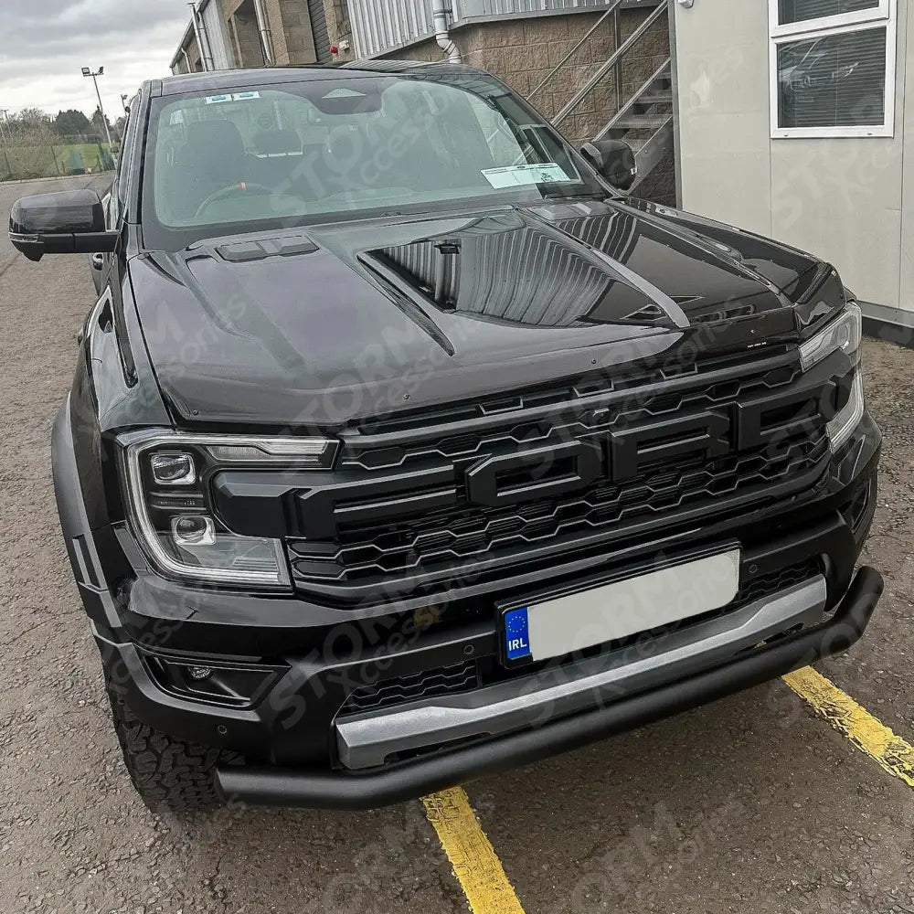 Ford Ranger Raptor 2023 On Single Deck Black Powder Coat Front Spoiler Bar