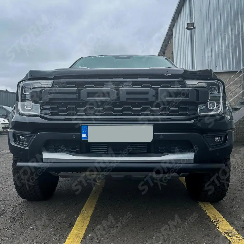 Ford Ranger Raptor 2023 On Single Deck Black Powder Coat Front Spoiler Bar