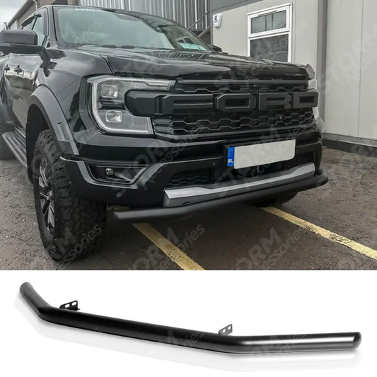 Ford Ranger Raptor 2023 On Single Deck Black Powder Coat Front Spoiler Bar