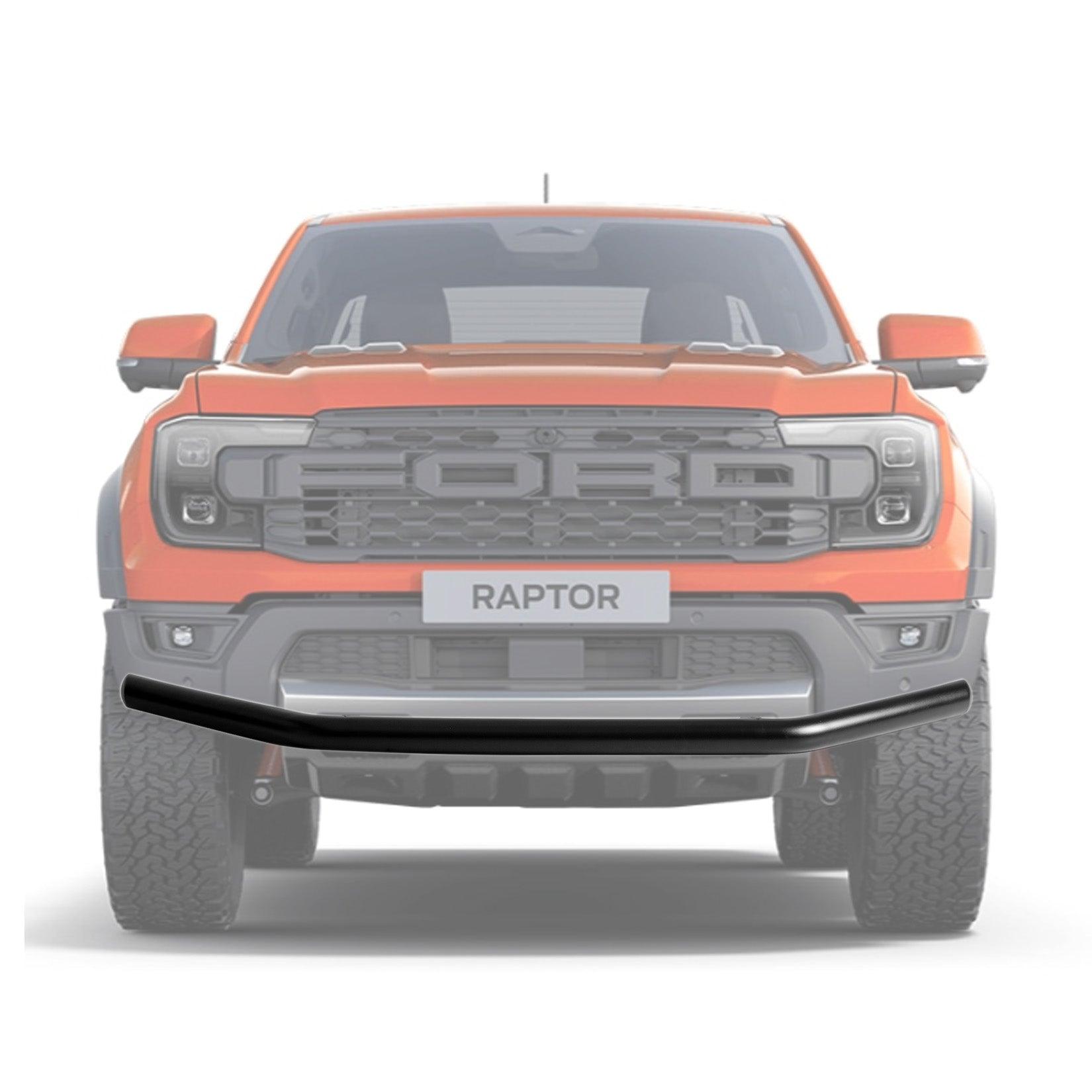 Ford Ranger Raptor 2023 On Single Deck Black Powder Coat Front Spoiler Bar - Storm Xccessories