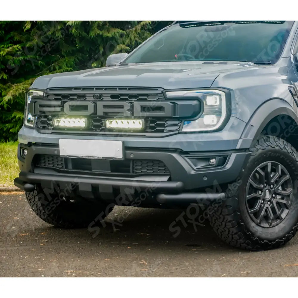 Ford Ranger Raptor 2023 On V2 Black Powder Coat Front Spoiler Bar