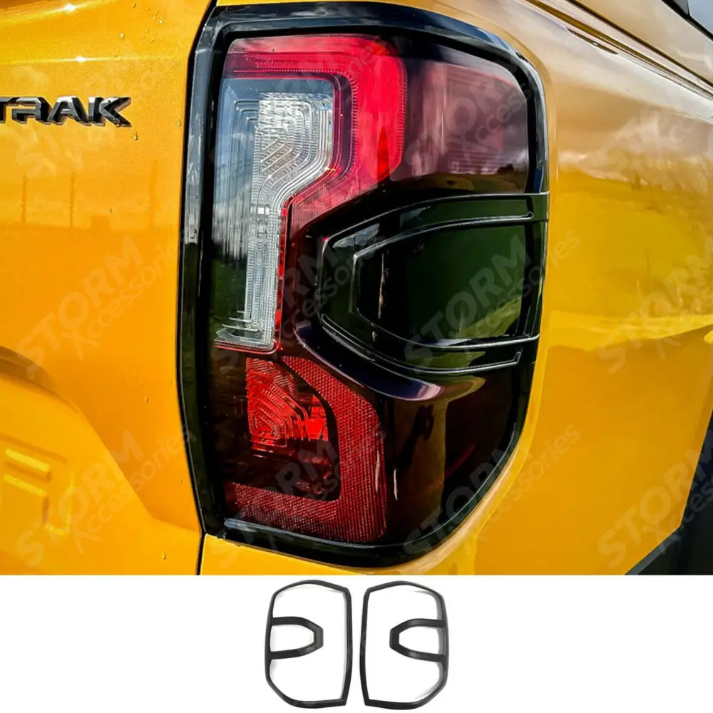 Ford Ranger & Raptor T9 2023 On Stx Tail Light Covers Wildtrak In Gloss - Pair