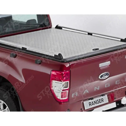 Ford Ranger T6 2012-2022 - Double Cab - Egr Aluminium Tonneau Cover - Mill Finish