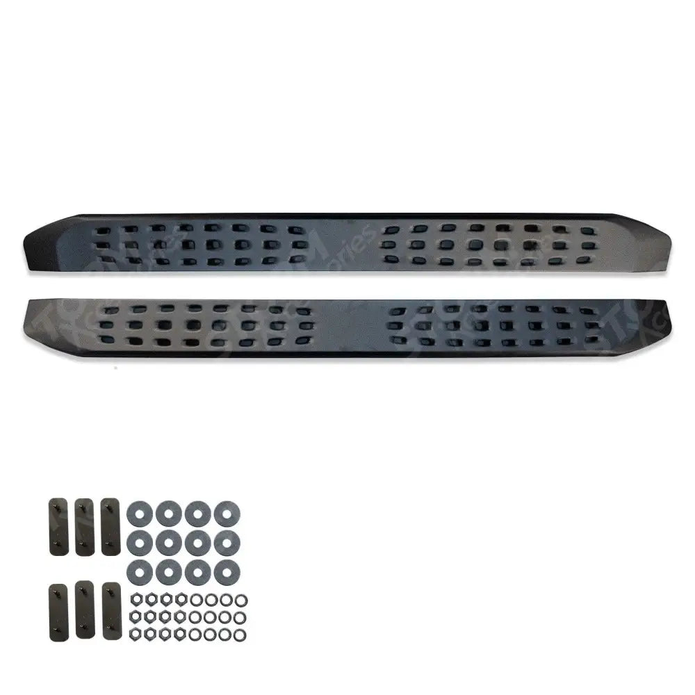 Ford Ranger T6 2012-2022 Double Cab Shark V2 Side Steps In Black - Pair