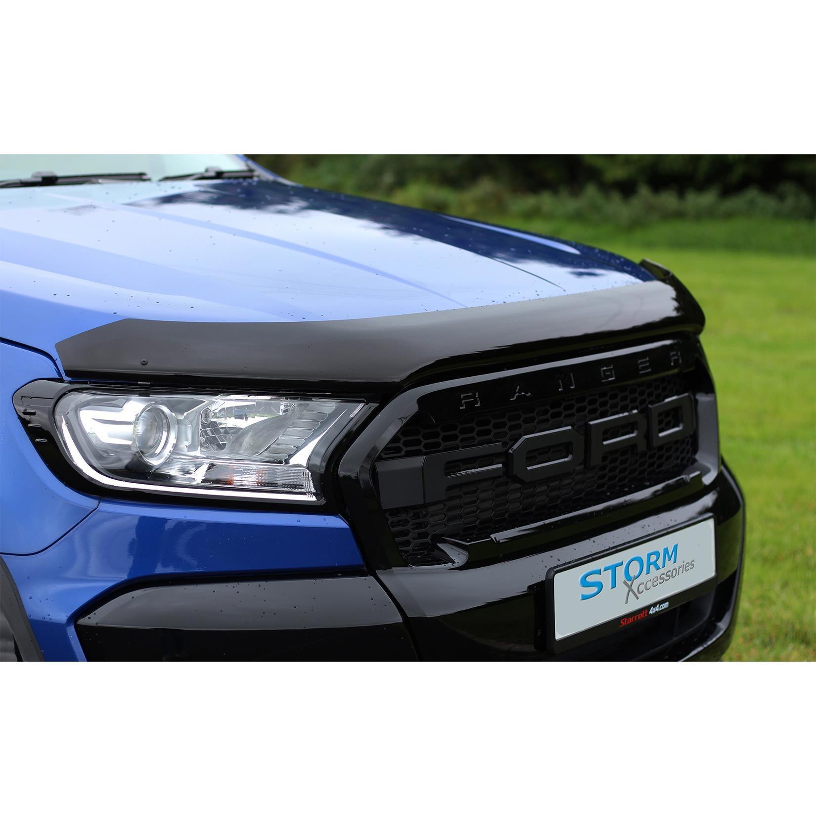 FORD RANGER T6 2016-2022 STX HEAD LIGHT GUARDS - GLOSS BLACK - PAIR - Storm Xccessories2