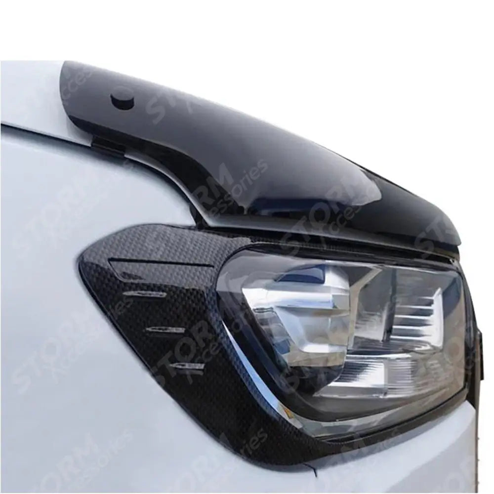 Ford Ranger T6 2016-2022- Stx Head Light Guards Pair - Carbon Fibre Look