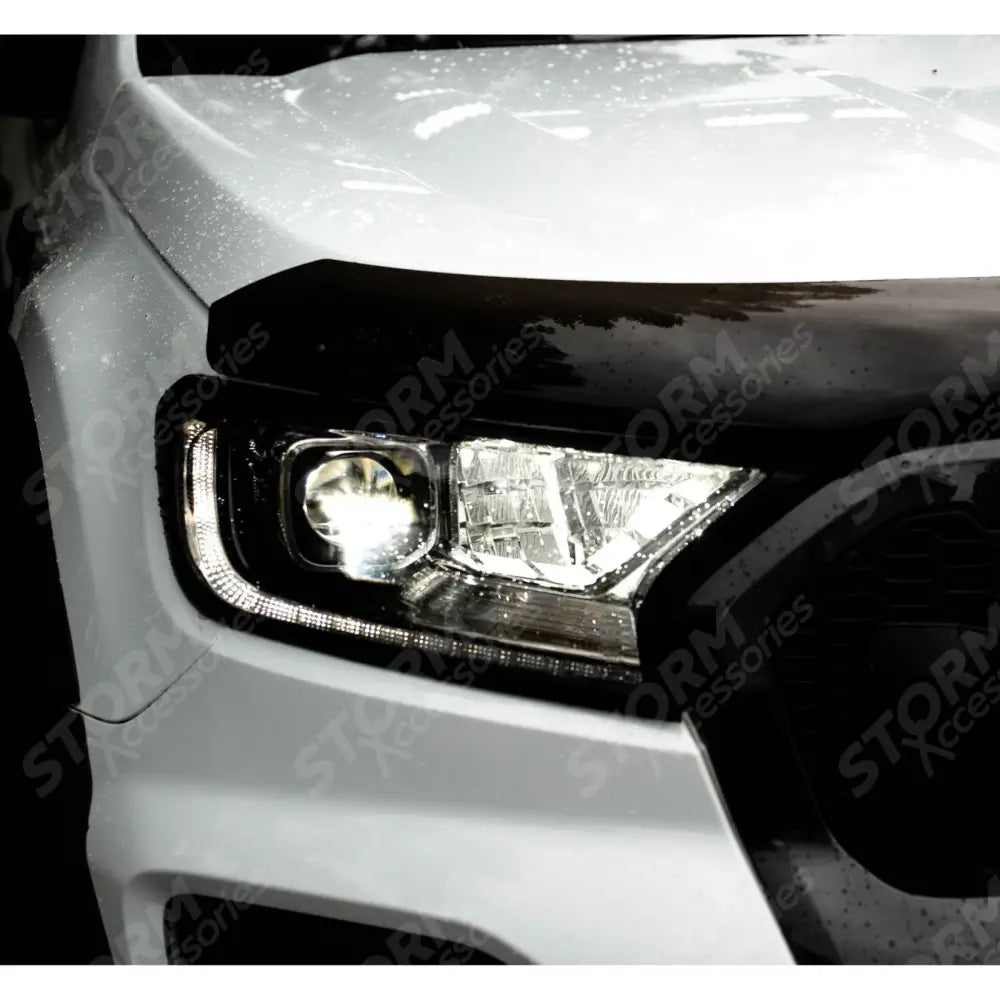 Ford Ranger T6 - 2016-2022 - Stx Head Light Guards Pair - Matte Black