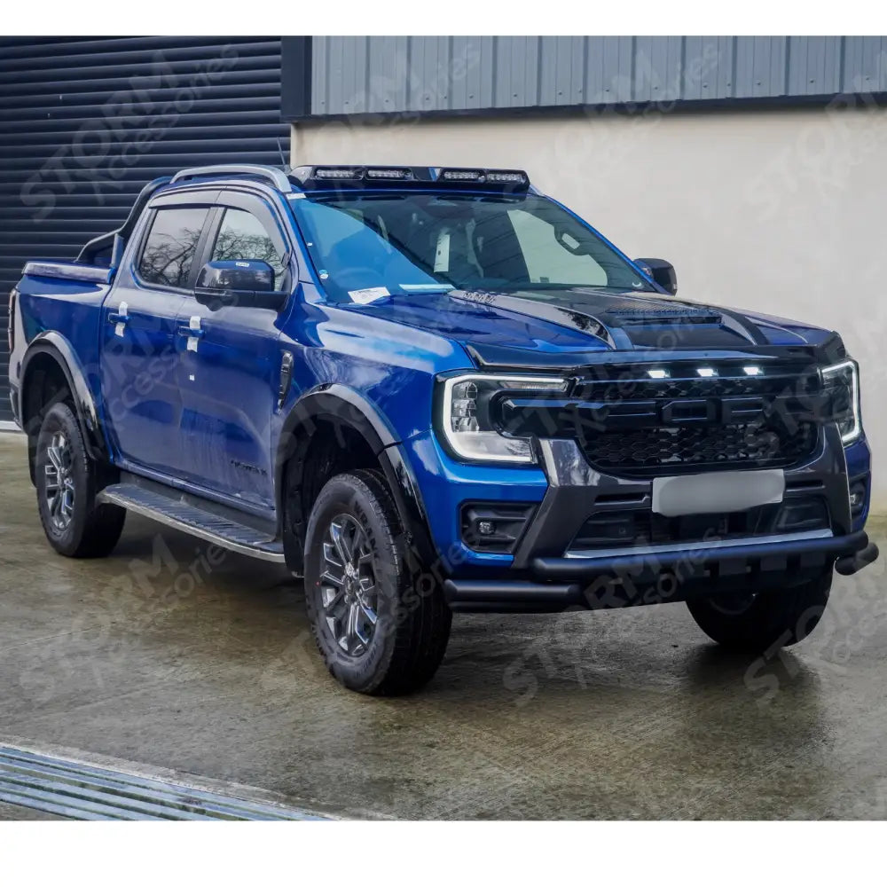 Ford Ranger T6 2023 On Stx Bonnet Scoop In Gloss Black