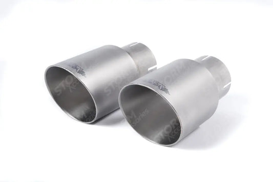 Ford Ranger T9 2.3 PHEV (281PS) Milltek Front Pipe Back Raptor Style Exhaust System Brushed Titanium