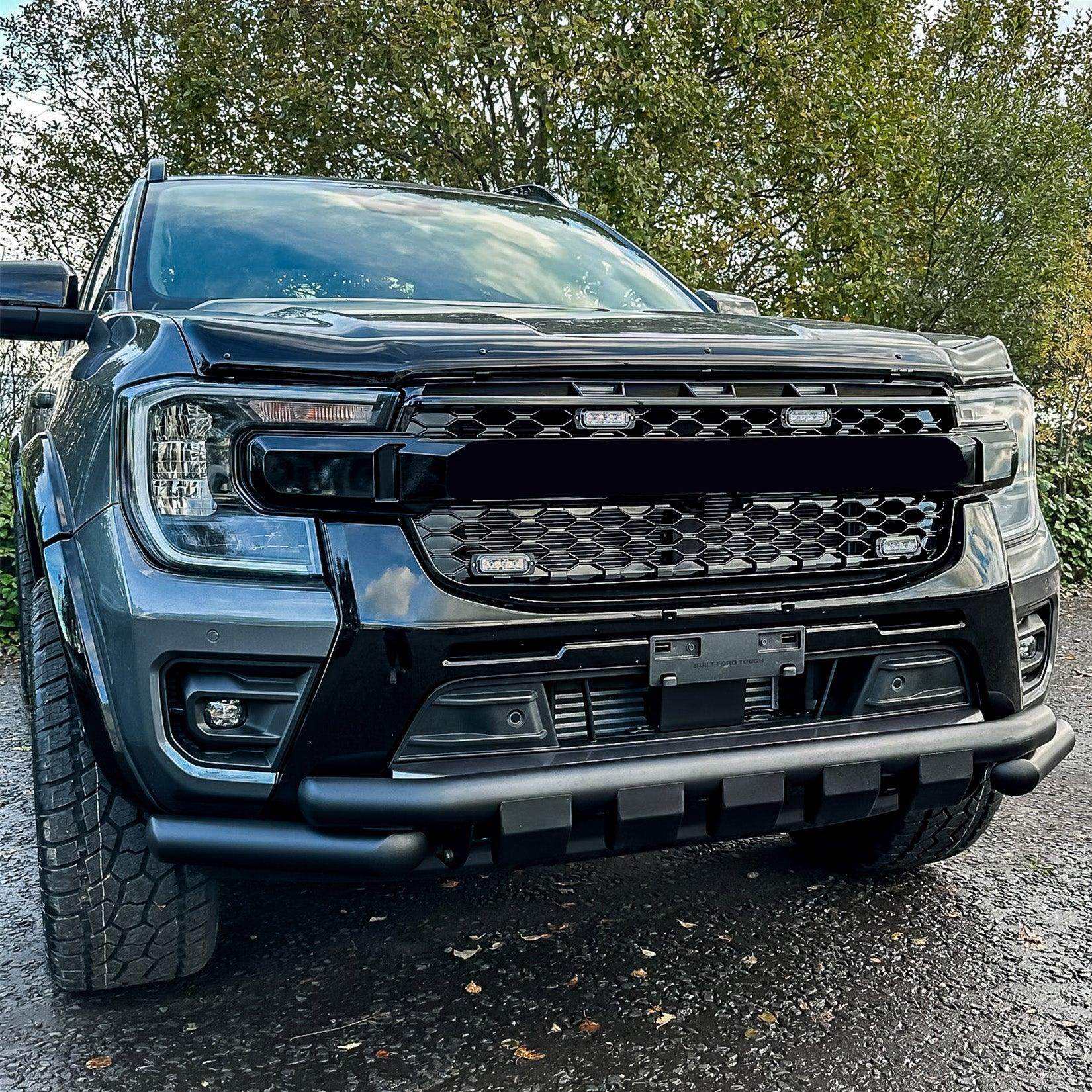 2003 Ranger Spioler Ford Ranger T9 2023 On Double Deck V2 Black Powder Coat Front Spoiler ...