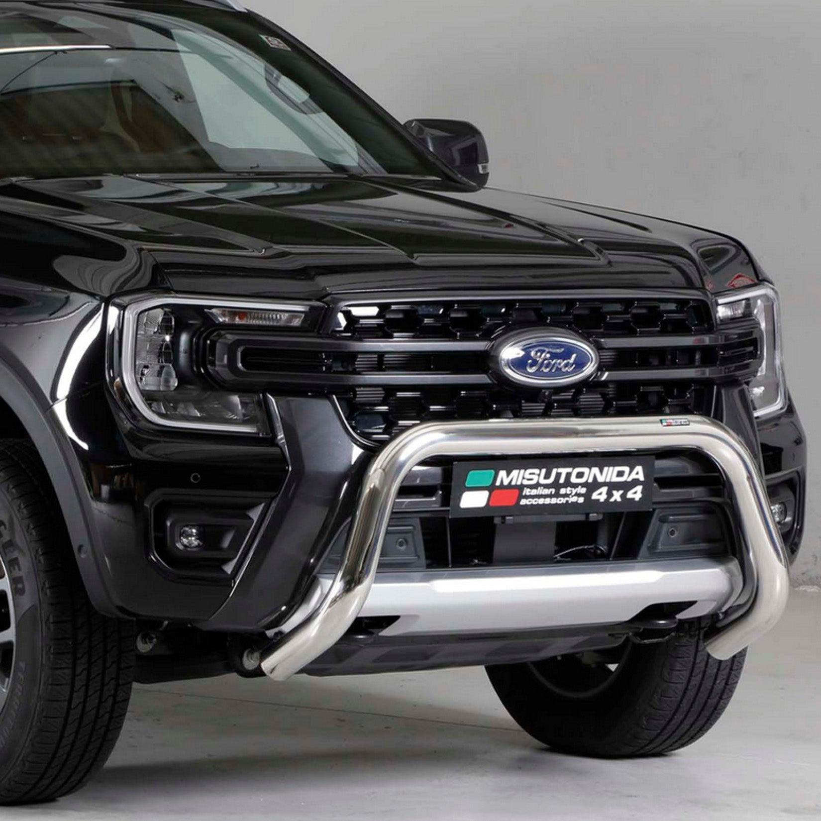 Ford Ranger T9 2023 On Misutonida Ec Approved Front Bar - 76mm - Silver