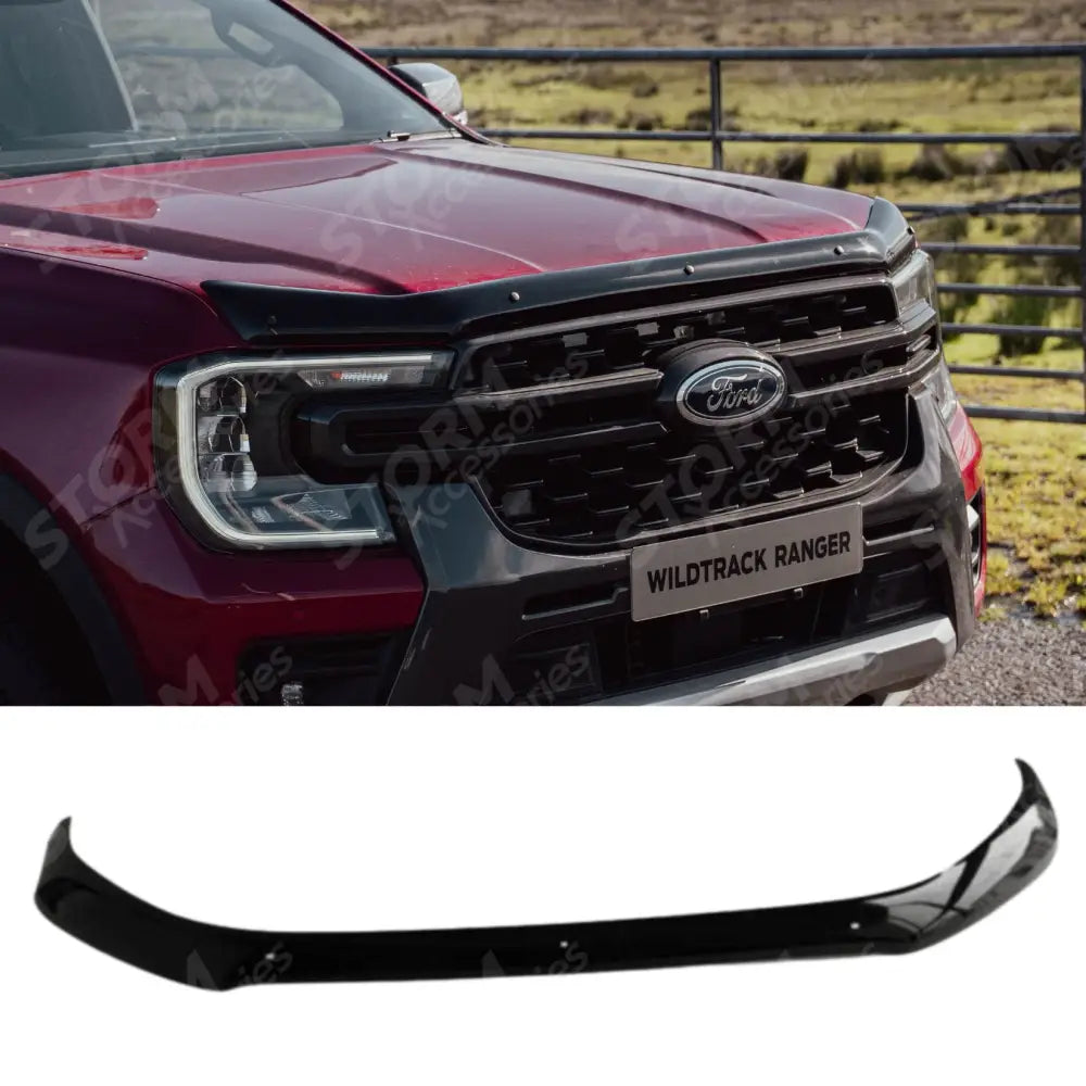 Ford Ranger T9 2023 On Stx Bonnet Guard Protector In Black